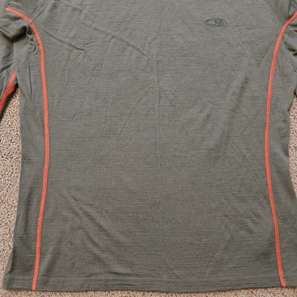 Icebreaker Bodyfit 200 Mens XL Merino Wool Long Sleeve Base Layer Olive Green - Picture 10 of 13